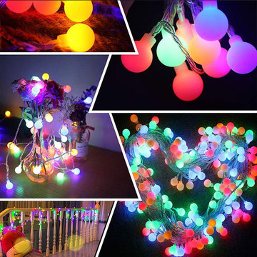 Led Ball Globe Colored Fairy String Lights