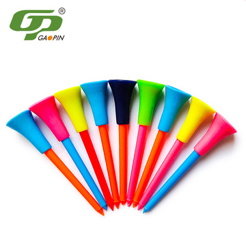 Golf Plastic tee with Soft Rubber Cover