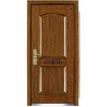 Puerta blindada de madera de acero de lujo