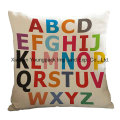 Home Decorativo personalizado impresso assento de algodão Sofa Square Throw Cushion