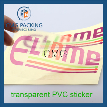 Etiqueta adhesiva personalizada de plástico transparente (CMG-STR-002)