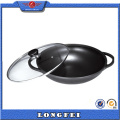 Glasdeckel Zwei Griff Die Cast Aluminium Chinesisch Mini Wok