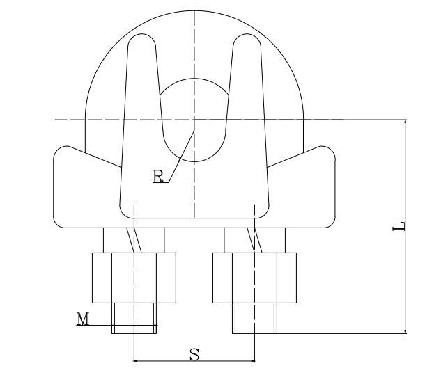 Wire clip for rope