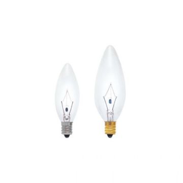 C26 7W/10W/15W Clear/Frosted Incandescent Candle Bulb