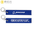 Personalized Remove Before Flight Tags Embroidered Keychain
