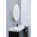 Modern 304 stainless steel Round bathroom mirror cabinet