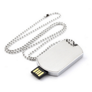 Metal dog tag Usb Flash Drive with keychain