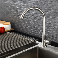 Single cold Stainless Steel Brushed Kitchen Sink Faucets