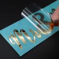 3D UV Transfer Stickers Personalized LOGO Custom Metal Shine Letter Labels