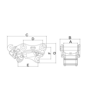 Pièces d&#39;attache rapide d&#39;excavatrice