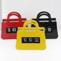 Yellow Mental Handbag Flip Clock