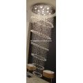 Custom Made Hotel for Staircase Project Ceiling Lamp K9 Crystal Grand Chandelier