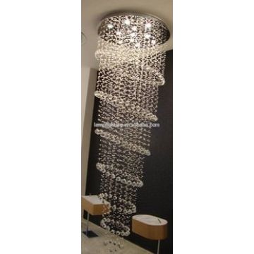 Custom Made Hotel for Staircase Project Ceiling Lamp K9 Crystal Grand Chandelier