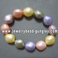 Wedding bracelet irregular shape pearl