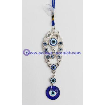 Evil Eye with Horse Shoe Plate Car Hanging Door Hanging Amulet