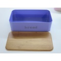 Modern Bread Box with Bamboo Cutting Board