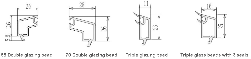 Glazed upvc profile