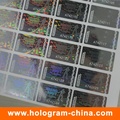 Anti-contrefaçon DOT Matrix Transparent Serial Number Hologram Sticker