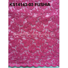 Beautiful Fushiapink Lace African Cord Lace 2015