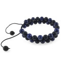 Make your own black blue agate bead bracelet