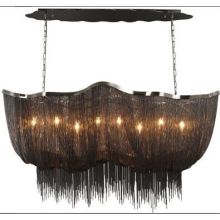 Lustre de corrente grande preto (ka107b)