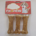 Dog Food 4.5" Natural Rawhide Pressed Bone Dog Chew