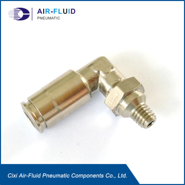 Lubrificação de fluido de ar Acessórios de cotovelo rotativos.