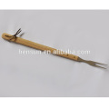 Long Wooden Handle BBQ Fork Barbecue Turning Fork