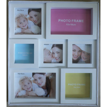 White Plastic Collage Frame