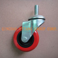 Red PU caster wheel