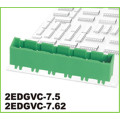 Paso 3.81mm Bloque de terminales del conector enchufable verde