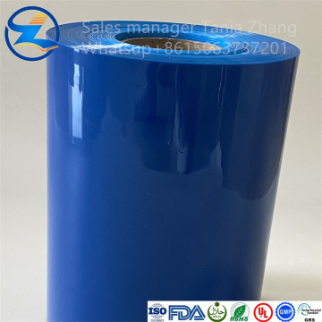 blister pharma packaging blue PVC film roll