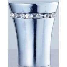 Haste da cortina do metal Finial liso-extremidade com cristal