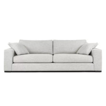 Modern Contemporary Sitka Mist Gray Fabric Sofa