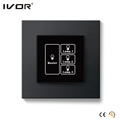 3 Gangs Lighting Touch Switch with Master Control Plastic Frame (SK-T2300L3-M)