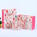 Logo Printing Paper Bag With Back Grosgrain Ribbon