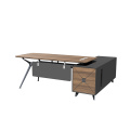 modern  L-shaped office desk wooden