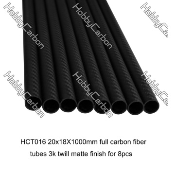 Tubo de fibra de carbono de 3k 20x18x1000mm para juguetes RC