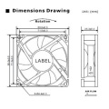 Ventilador de enfriamiento del flujo de aire grande de entrada DC 48V