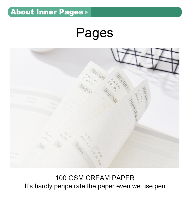 Pu cover Recipe planner11 Pu cover Recipe planner11