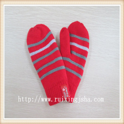 unisex children strip mittens