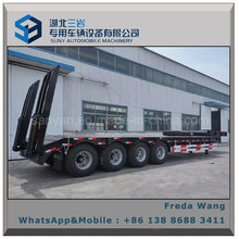 25t - 200tons 4 Axles Low Bed Semi Truck Trailer