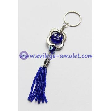 Evil eye smiling face protection key chain wholesale