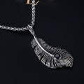 Hot Fashion Original Stainless Steel Casting Feather Pendant