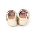 Jolies chaussures à barre en T pour bébés filles dorées Chaussures habillées