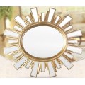European Style Resin Mirror Frame in Antique Gold Finish for Home Decoration