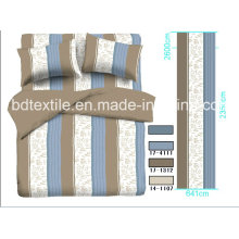 Tops 100% Polyester Printed Stripes Design for Bedding Sets