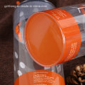 PET clear cylinder tubes with printing ( plastic round box)