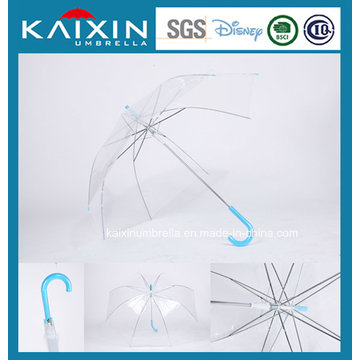 BSCI Auto Open Transparente Mulher Umbrella