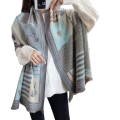 Womens Autumn Winter Thicken Printed Shawl Scarf Muffler